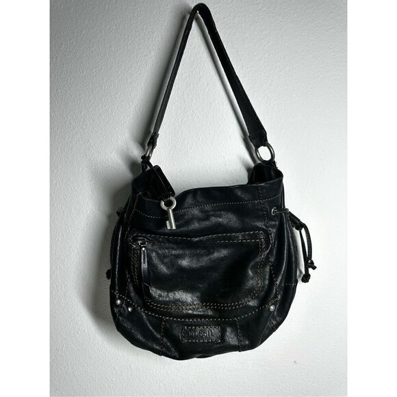 Fossil Leather Shoulder Bag Black 137638 See Description - Picture 4 of 16